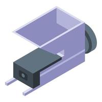 Wine grapes crusher icon, isometric style vector