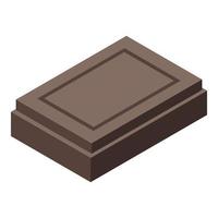 icono de chocolate de repostería, estilo isométrico vector