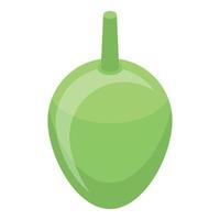 icono de grano de uva verde, estilo isométrico vector