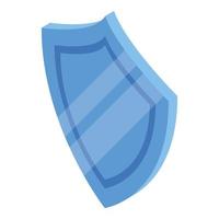 Blue lab shield icon, isometric style vector