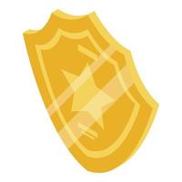 Investigator gold badge icon, isometric style vector