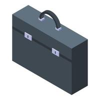 Guard leather case icon, isometric style vector