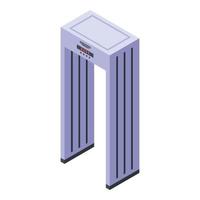 icono de puerta de escáner, estilo isométrico vector