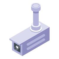 Security camera icon, isometric style vector