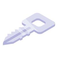 Safe key icon, isometric style vector