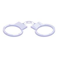 Policeman handcuffs icon, isometric style vector