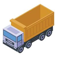 Machine tipper icon, isometric style vector