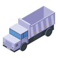 Old tipper icon, isometric style vector