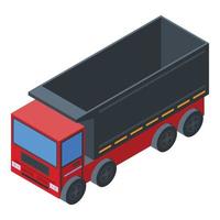 Industrial tipper icon, isometric style vector