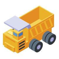 Dumper icon, isometric style vector