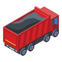 Load tipper icon, isometric style vector