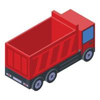 Hopper tipper icon, isometric style vector