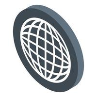 Global foreign language icon, isometric style vector