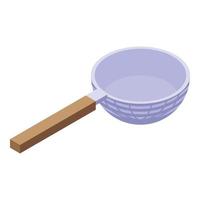 Sieve utensils icon, isometric style vector