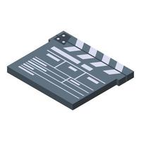 Action clapper icon, isometric style vector