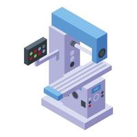 Laser milling machine icon, isometric style vector