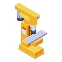 Milling machine tool icon, isometric style vector