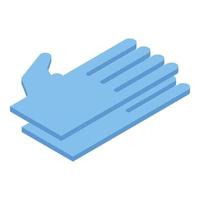 Lab rubber gloves icon, isometric style vector