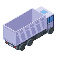 Empty tipper icon, isometric style vector