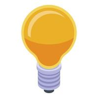 Light bulb idea student icon, isometric style vector