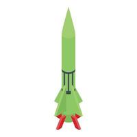 Missile ammunition icon, isometric style vector