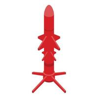 Danger missile icon, isometric style vector