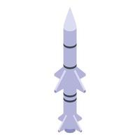 Jet missile icon, isometric style vector