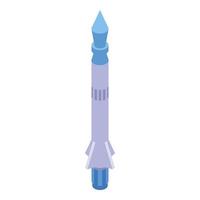 Army missile icon, isometric style vector