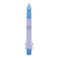 Army missile icon, isometric style vector