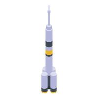 Destruction missile icon, isometric style vector