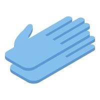 Chirurgical gloves icon, isometric style vector