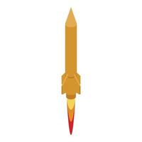 Plane missile icon, isometric style vector