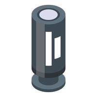 Electric transistor icon, isometric style vector