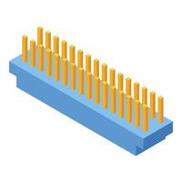 Soldering radio pins icon, isometric style vector