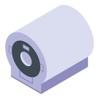 Magnetic scanner icon, isometric style vector