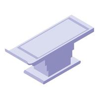 Mri steel bed icon, isometric style vector