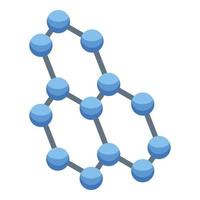 icono de molécula de nanotecnología, estilo isométrico vector