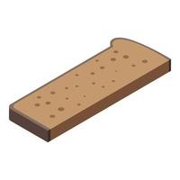 Black russian bread icon, isometric style vector