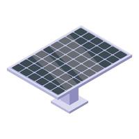 Solar panel icon, isometric style vector