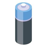 Nanotechnology battery icon, isometric style vector