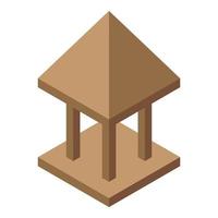 Food bird feeder icon, isometric style vector