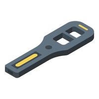 Modern metal detector icon, isometric style vector