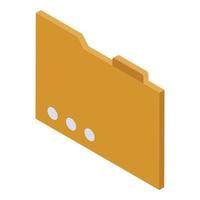 Tax folder icon, isometric style vector