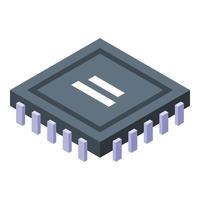 Radio processor icon, isometric style vector