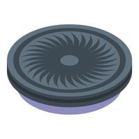 Radio speaker icon, isometric style vector