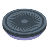 Radio speaker icon, isometric style vector