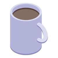 Tv presenter coffee mug icon, isometric style vector