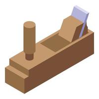 Carpenter tool icon, isometric style vector