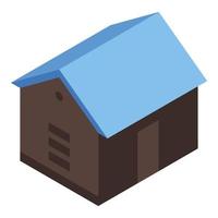 Bird feeder house icon, isometric style vector