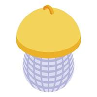 Net bird feeder icon, isometric style vector